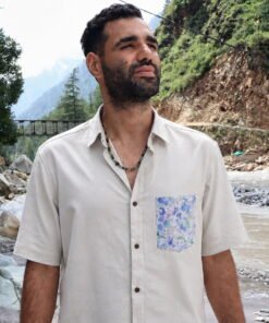 Blue Flower Man's Shirt
