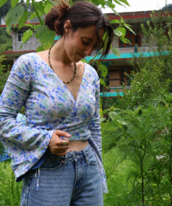 Blue Flower Flip Shirt (2 BUT 1 )