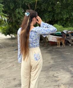 Blue Flower Full look (Shirt & Pants Bundle)